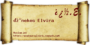 Énekes Elvira névjegykártya